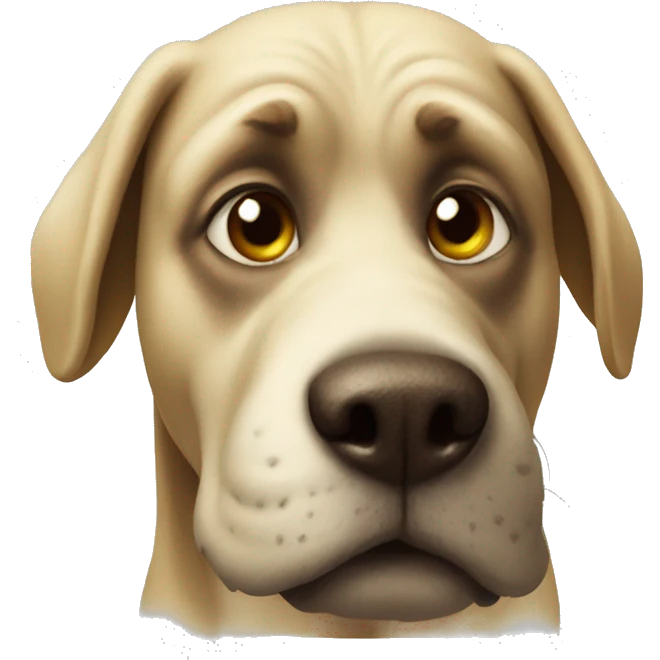 A dog shrek emoji