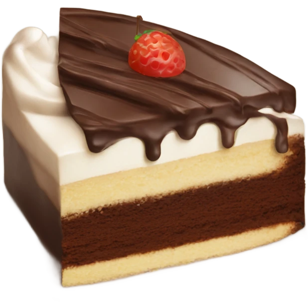 A slice of Chocolate cake emoji