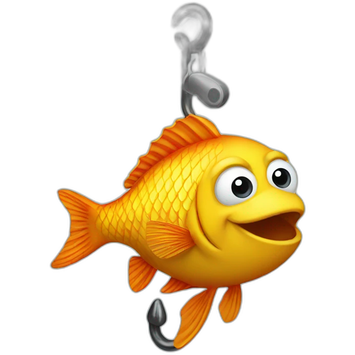 Fish on a hook emoji