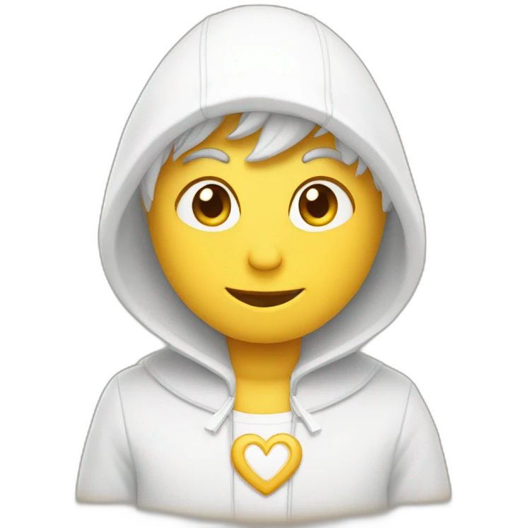Coeur blanc avec des ailles emoji