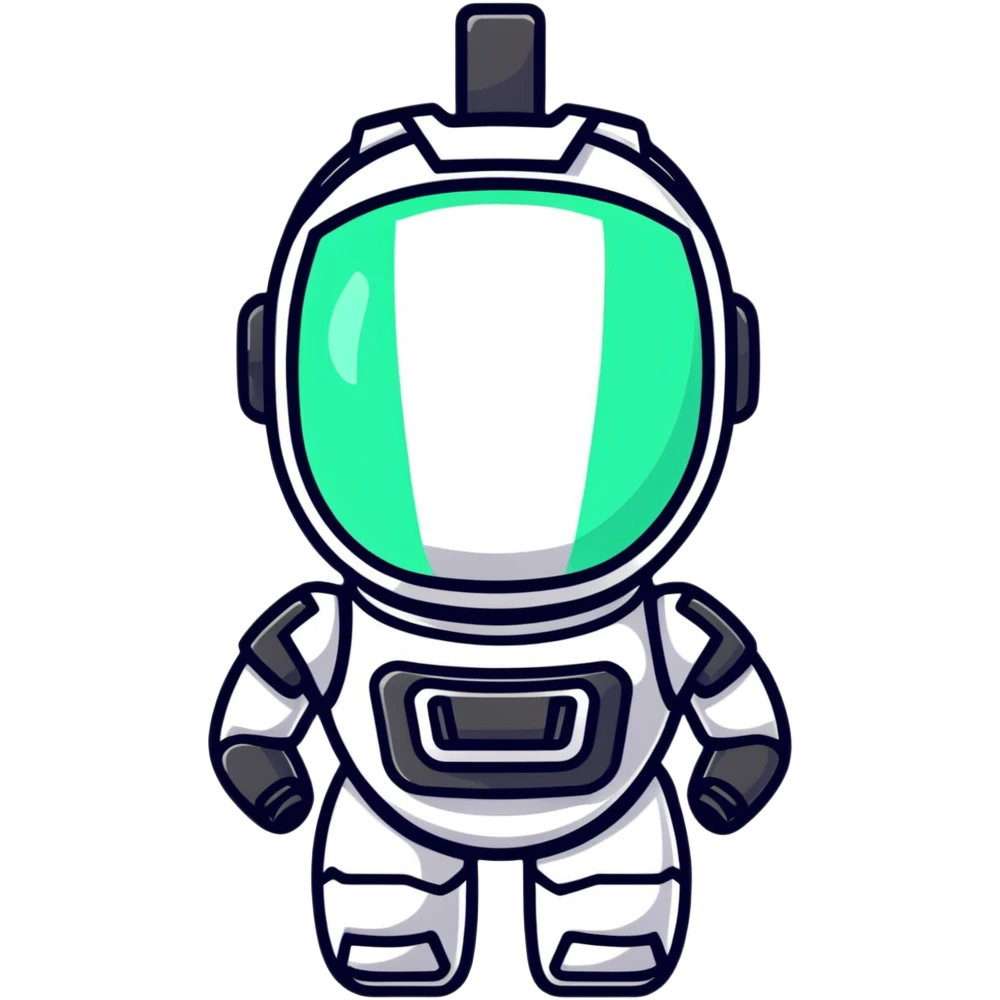 robot black AI mask with glowing elements emoji
