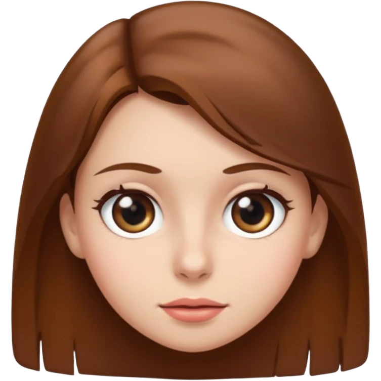 Girl with brown hair rolling eyes emoji