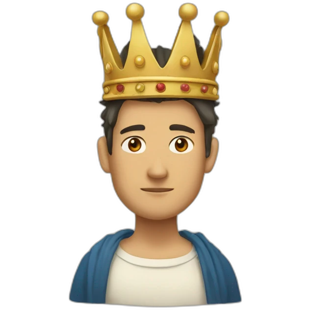 moyai with crown emoji