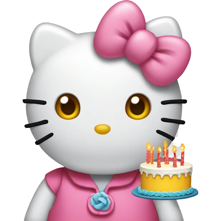 Birthday hello kitty emoji
