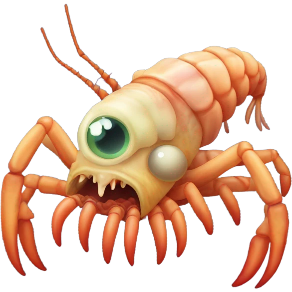 Sick zombie prawn emoji