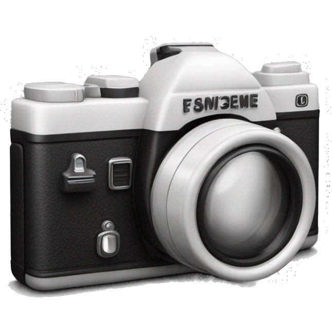Appareil photo noir et blanc emoji