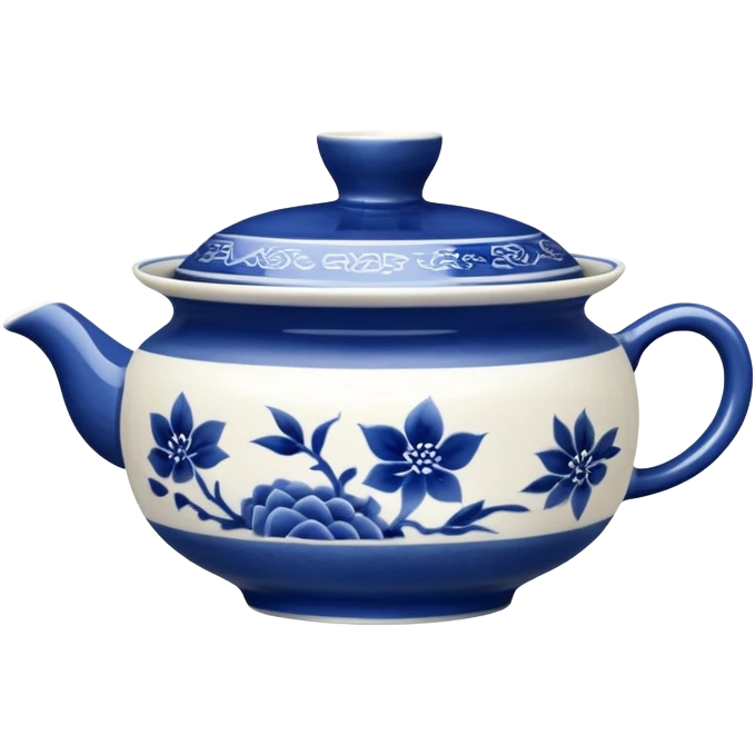 blue chinese gaiwan without handles emoji