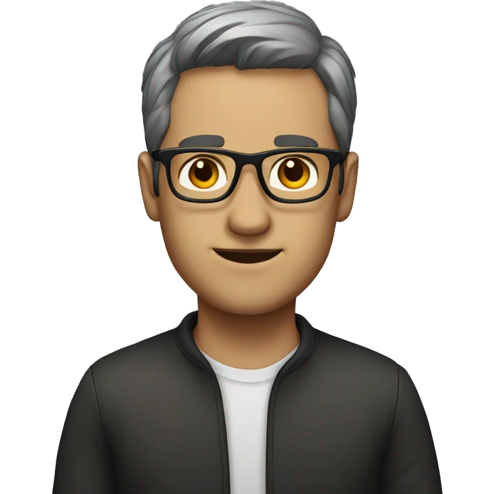 male portrait with glasses emoji