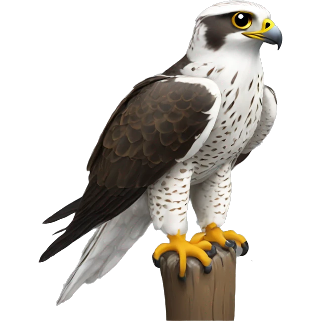 Falcon standing on hand emoji