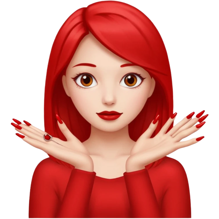 Girly pop with extra Long nails emoji