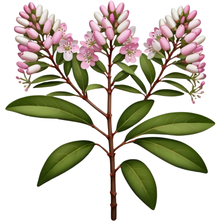single Mountain laurel, straight stem emoji