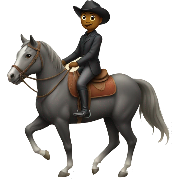 cat riding a horse emoji