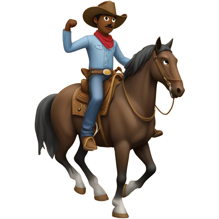 Horse riding cowboy emoji