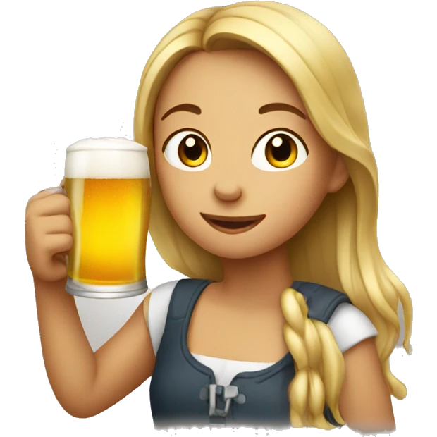 Girl drinking a beer  emoji