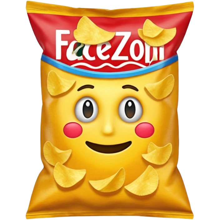 paquet de chips faceless emoji