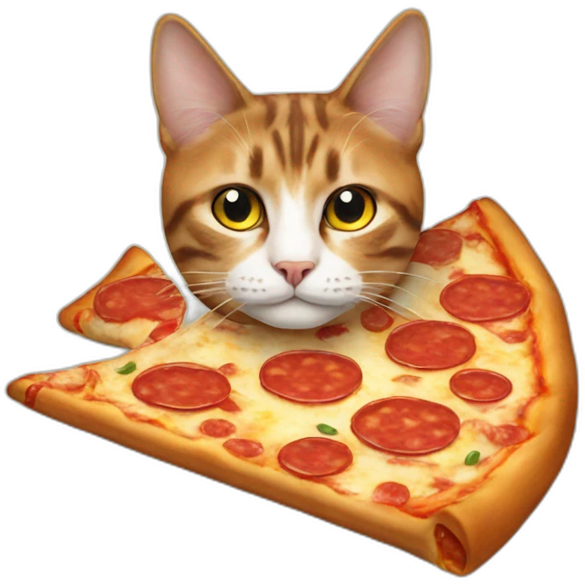 Cat pizza emoji