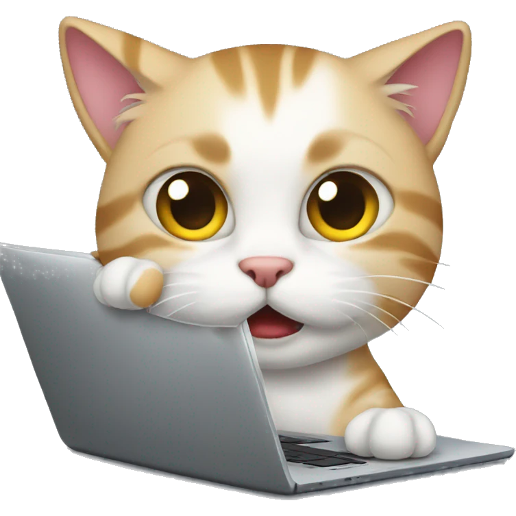 cat on laptop emoji