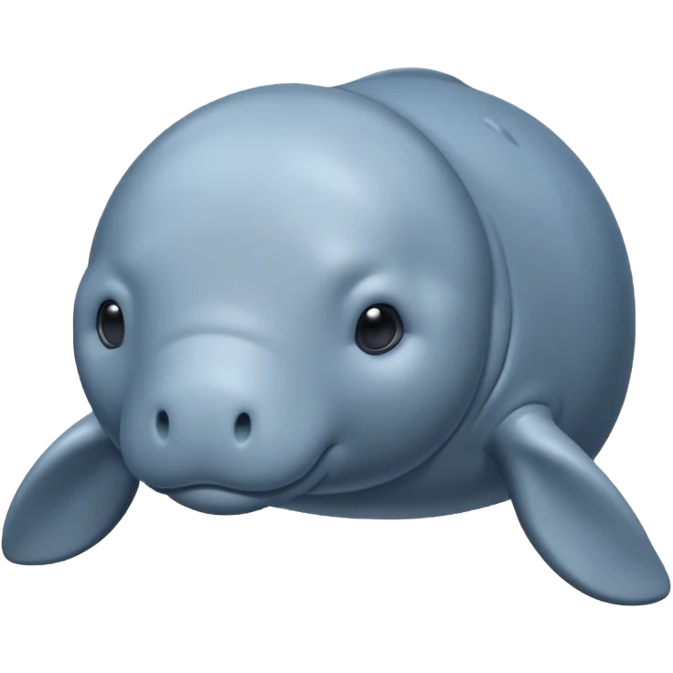 Manatee with gray-blue skin emoji