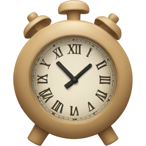 beige clock emoji