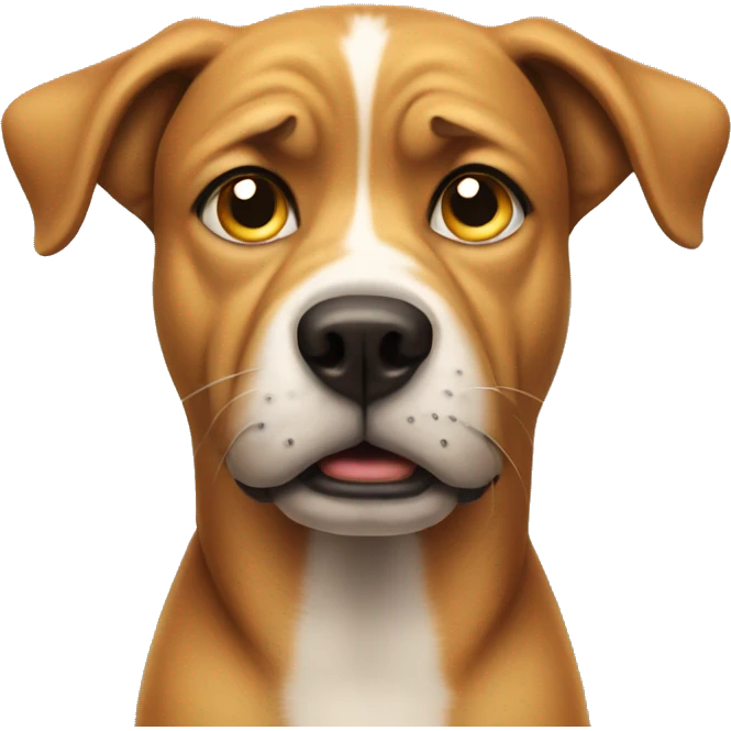 Disgusted dog emoji
