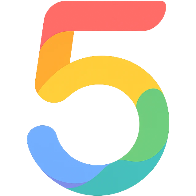 colorful digit flow logo with a playful yet professional vibe emoji