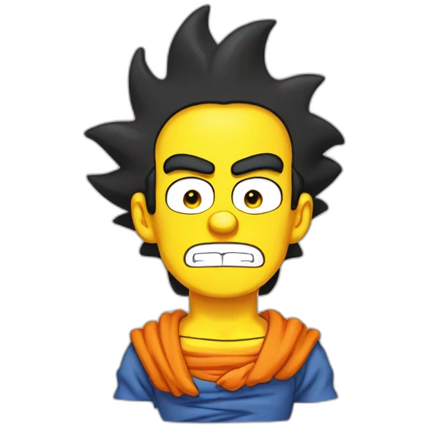 Goku style simpson emoji