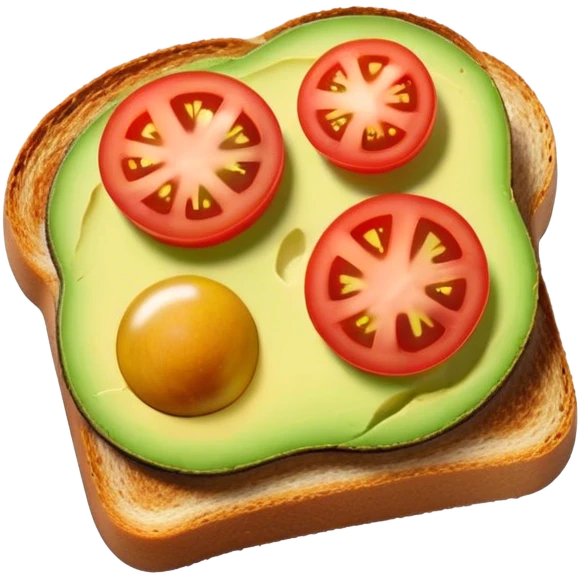 avocado toast tomatoes on top emoji