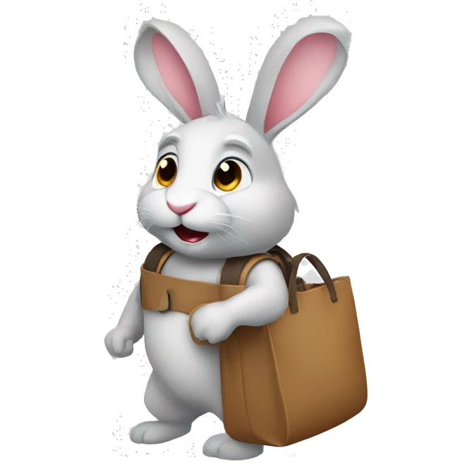 rabbit carry bag emoji