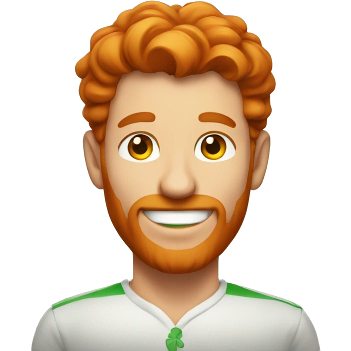 A red-haired man, irish man who is smiling and winking emoji