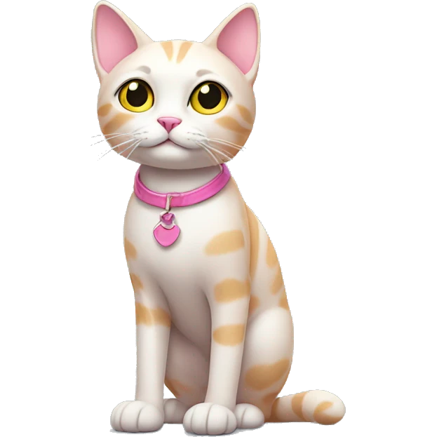 standing cat wearing pink shoes emoji