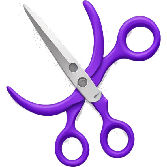 Purple scissors  emoji