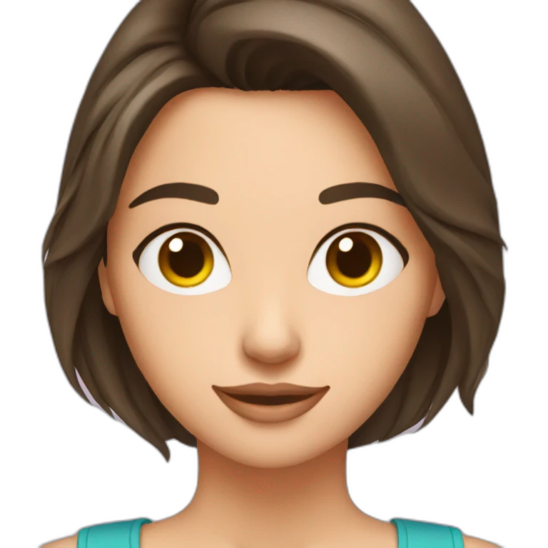 pretty-brunette-woman-with-cat emoji