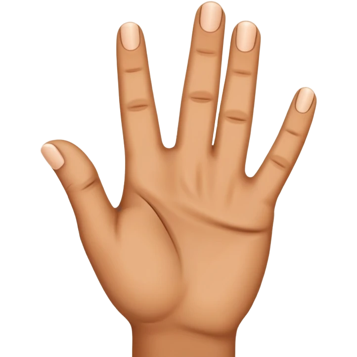 Mano haciendo el número cuatro  emoji