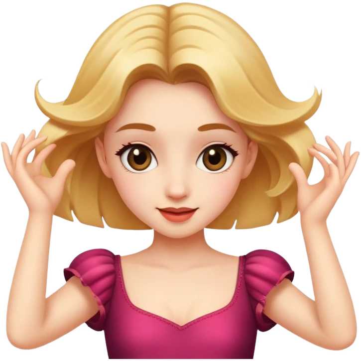 Танцующая девочка с милым лицом emoji