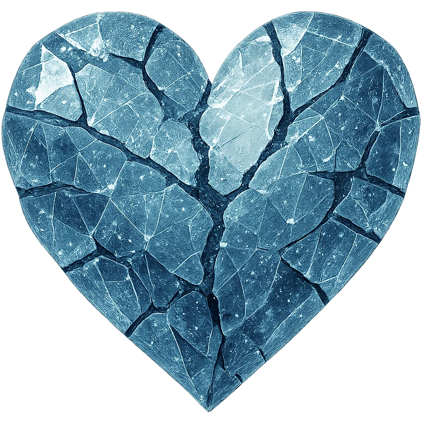 heart with a shattered gemstone effect emoji