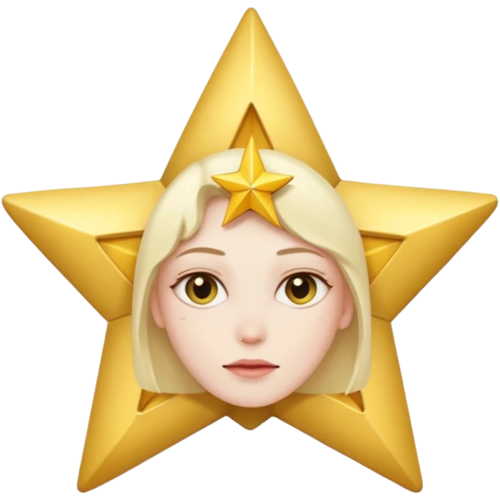minimalistic Person with star emoji