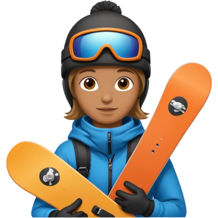 Snowboarder hold emoji