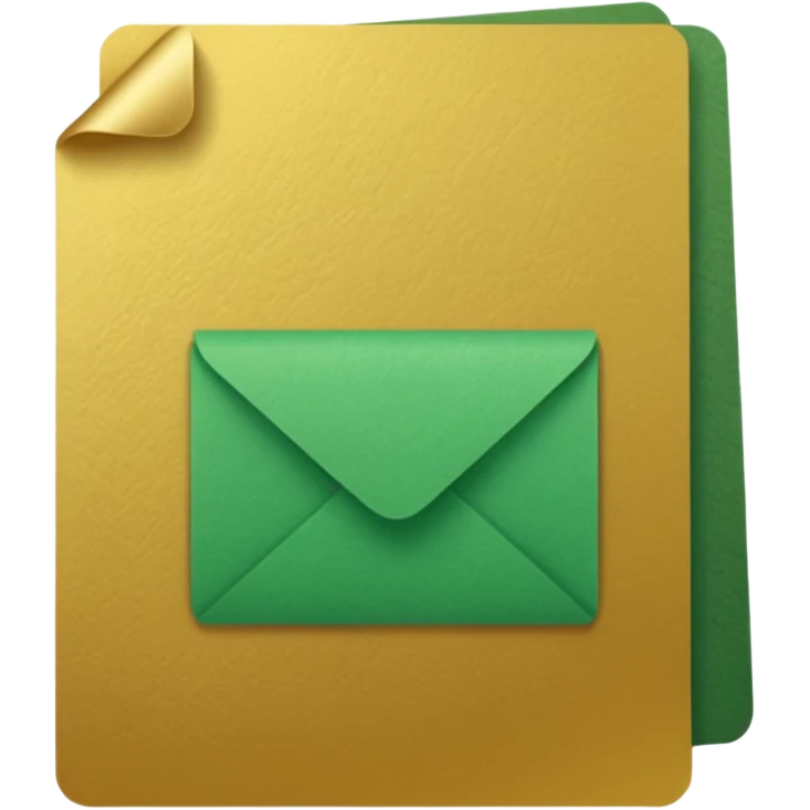 documents with golden and green colours emoji