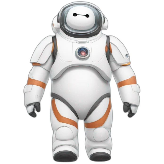Baymax wearing astronout costume emoji