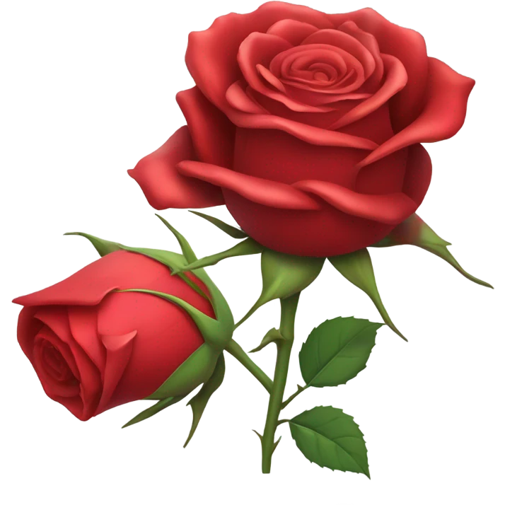red rose with thorns emoji