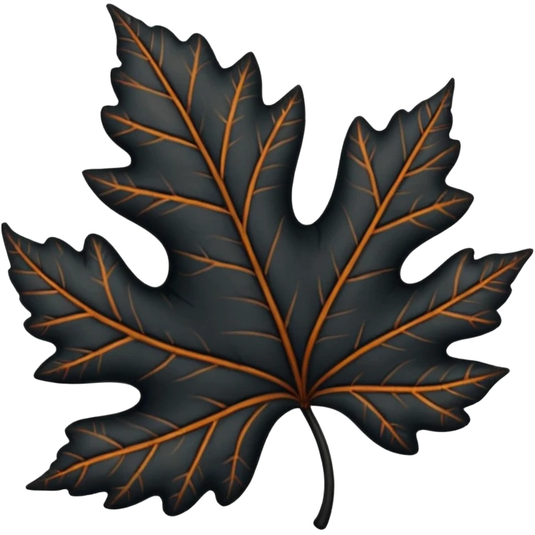 do this emoji “🍂” but black with a white backgroujd emoji