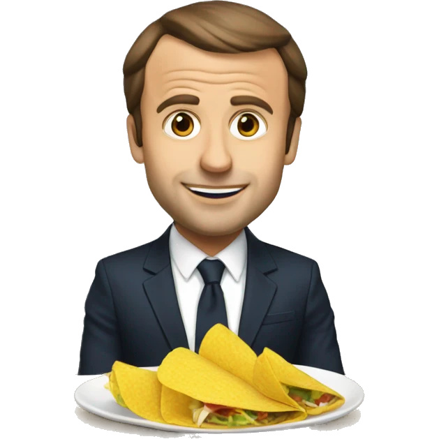 macron qui mange un tacos emoji