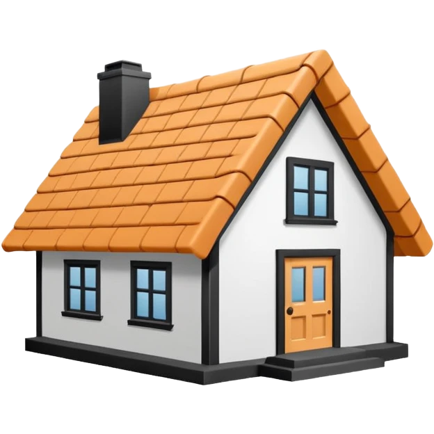 Ultra minimal monoline icon of a house with a simple loop knot integrated into the roof’s line, single consistent stroke weight, vector icon style, pure black line on white, optimized for UI/SF Symbols, minimal detail, crisp edges emoji