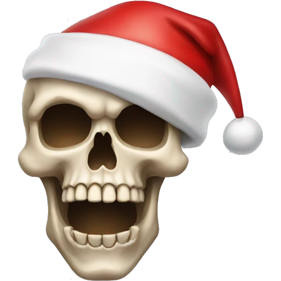 Skull with Santa hat emoji