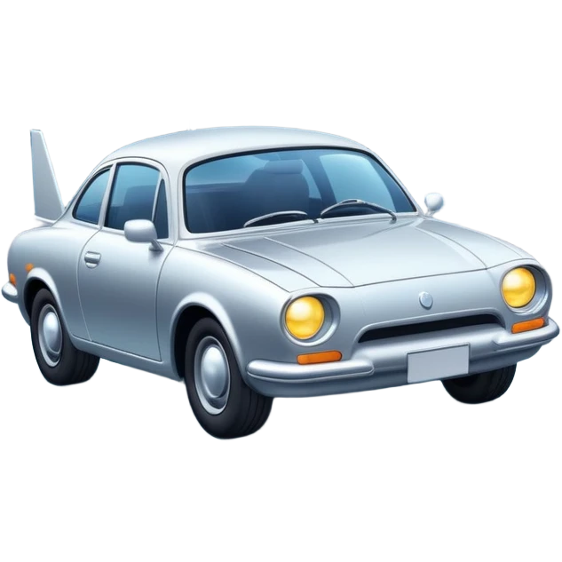 A car flying in space with stars and the moon behind itA car flying in space with stars and the moon behind it emoji
