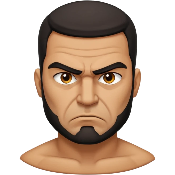 an angry Iraqi, in profile, chest-high emoji