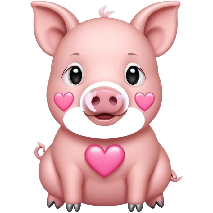 pig with white hearts emoji