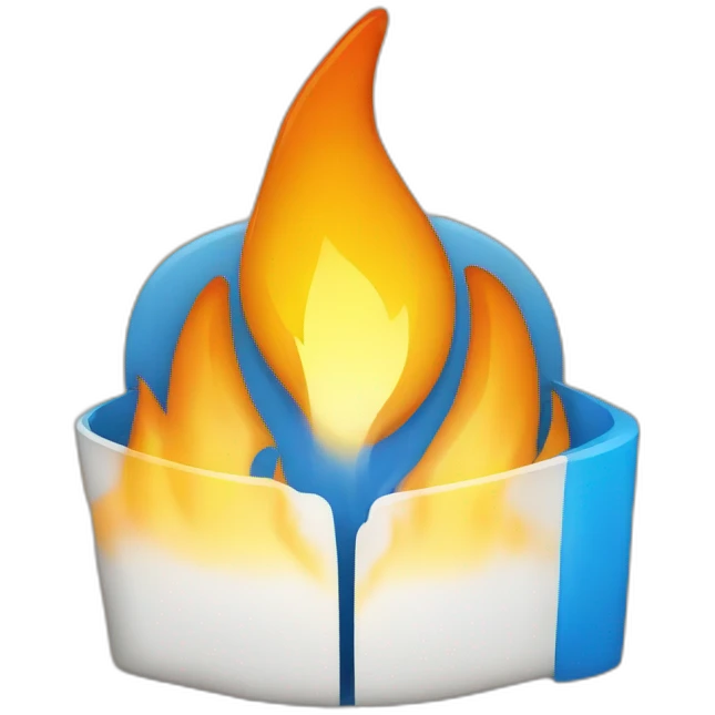 flame with LinkedIn emoji