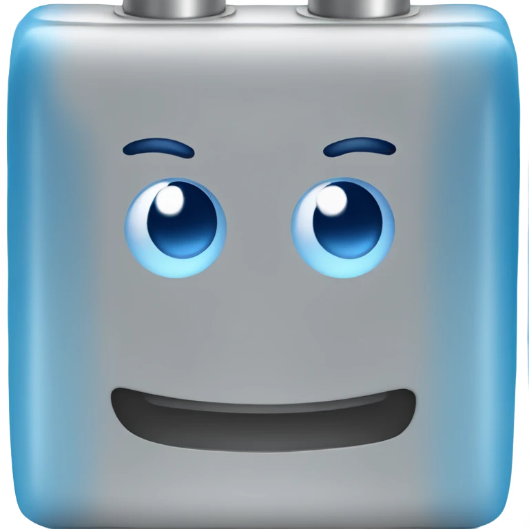 Happy BLUE battery  emoji