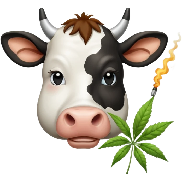 cow smoke weed emoji